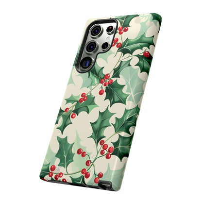 Winter Holly Charm – Tough Glossy Samsung Galaxy Case