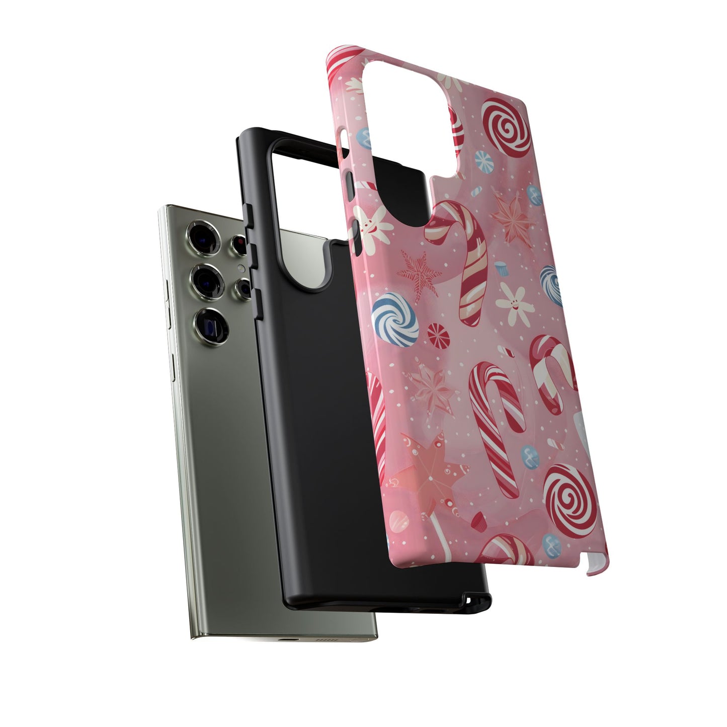 Candy Cane Swirl – Tough Glossy Samsung Galaxy Case