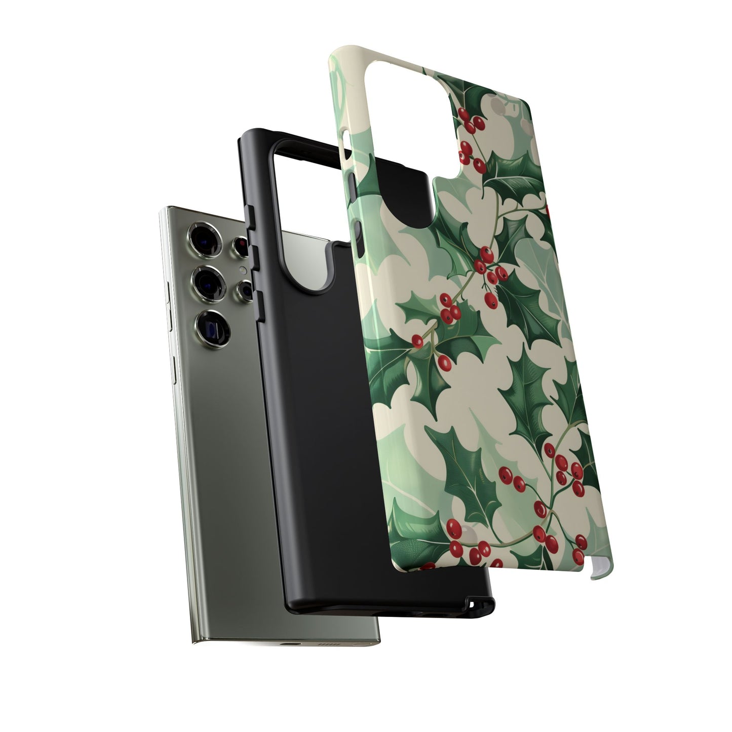 Winter Holly Charm – Tough Glossy Samsung Galaxy Case