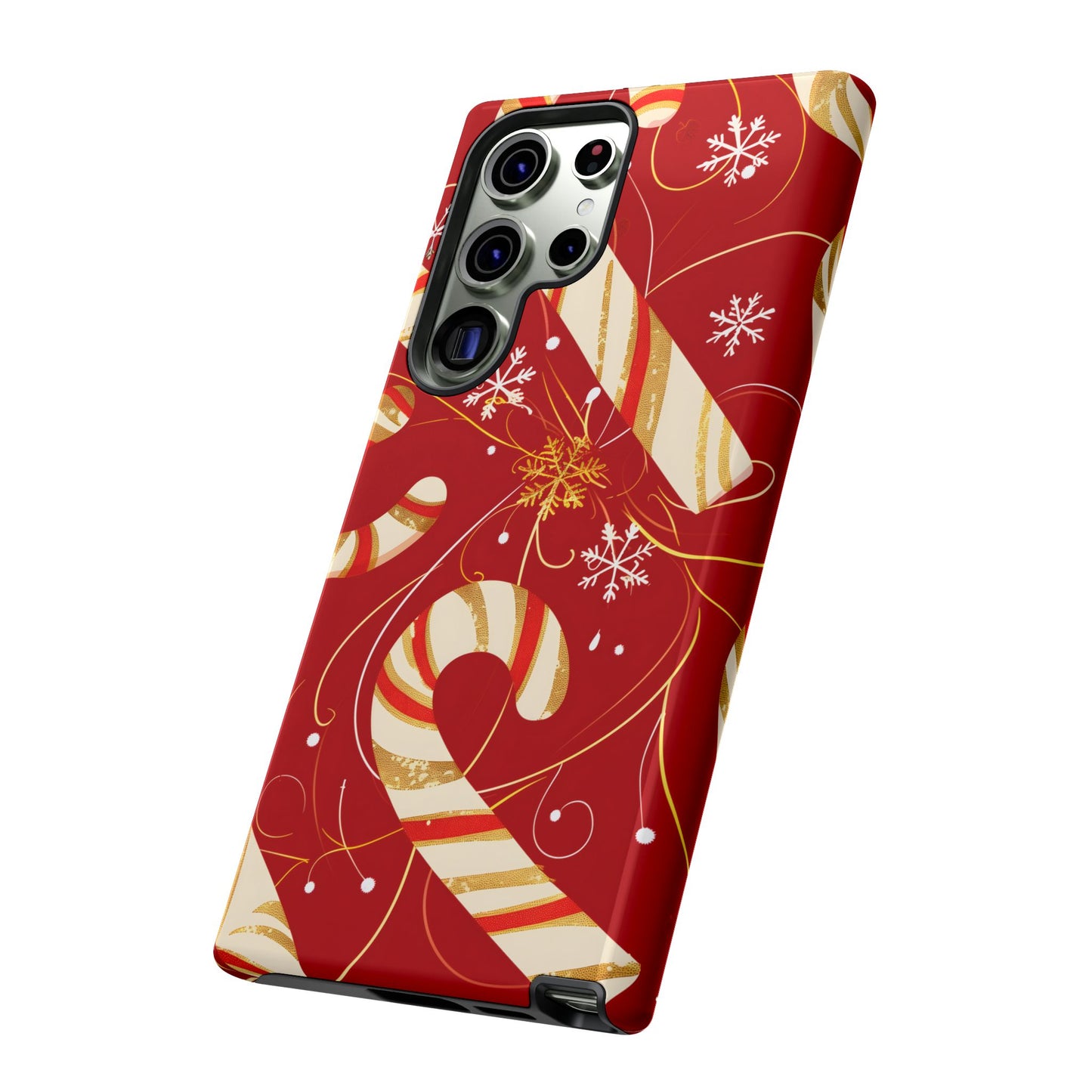 Golden Candy Cane Luxe – Tough Glossy Samsung Galaxy Case