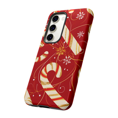 Golden Candy Cane Luxe – Tough Glossy Samsung Galaxy Case