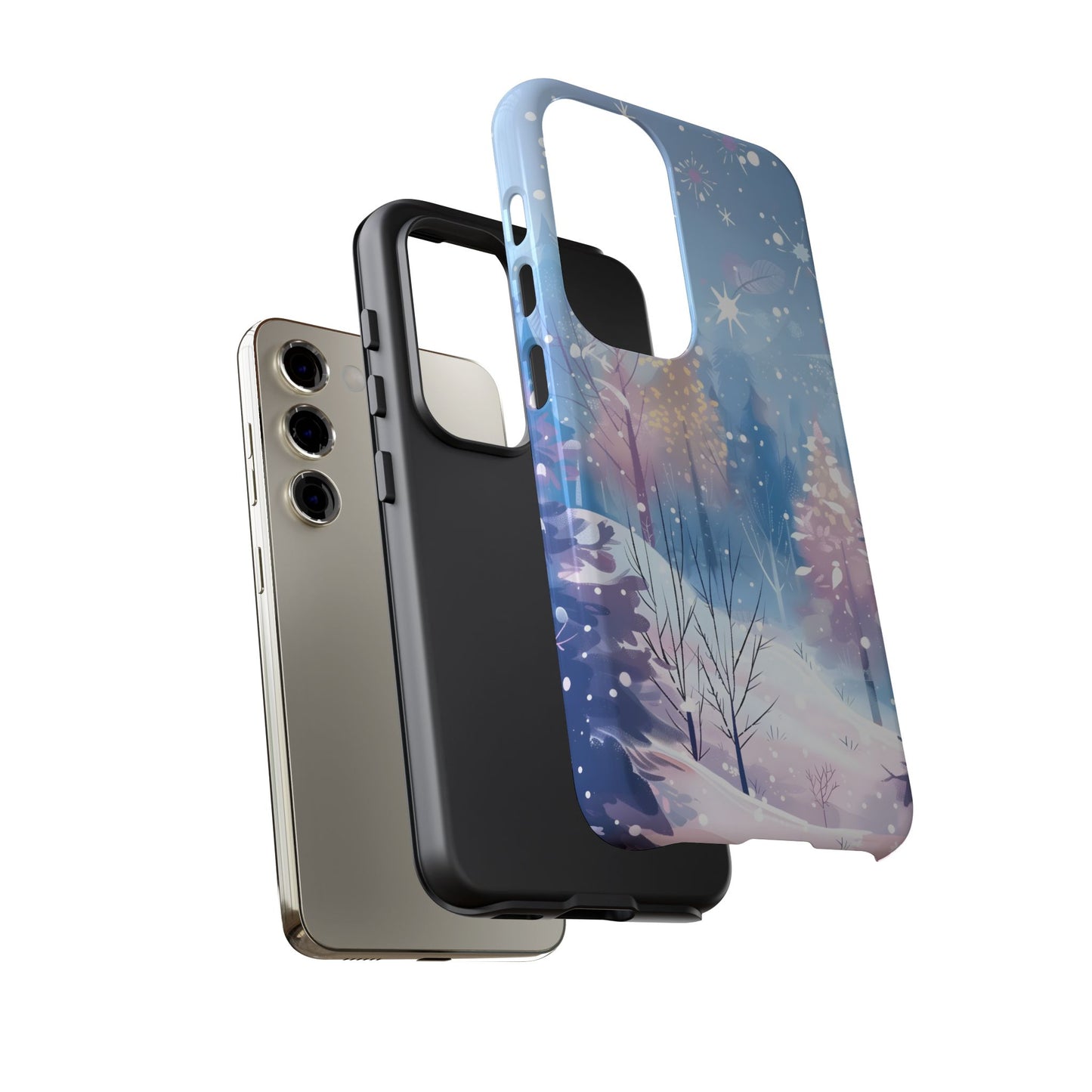 Frosted Winter Forest – Tough Glossy Samsung Galaxy Case
