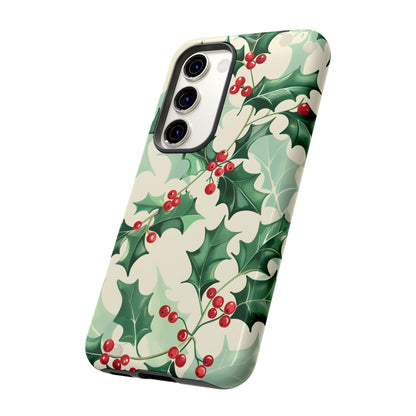Winter Holly Charm – Tough Glossy Samsung Galaxy Case