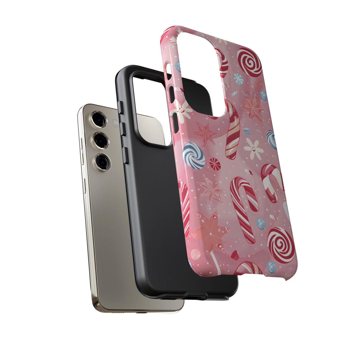 Candy Cane Swirl – Tough Glossy Samsung Galaxy Case