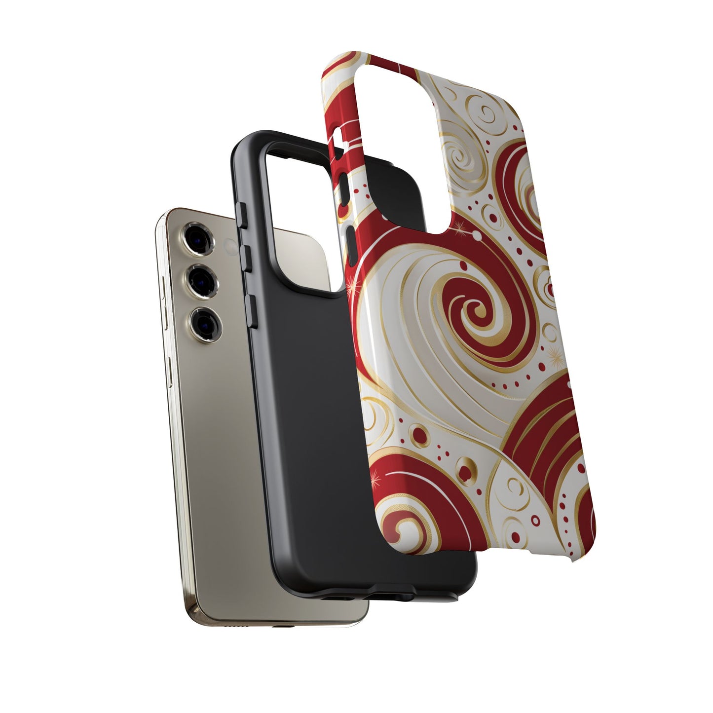 Golden Candy Swirl – Tough Glossy Samsung Galaxy Case