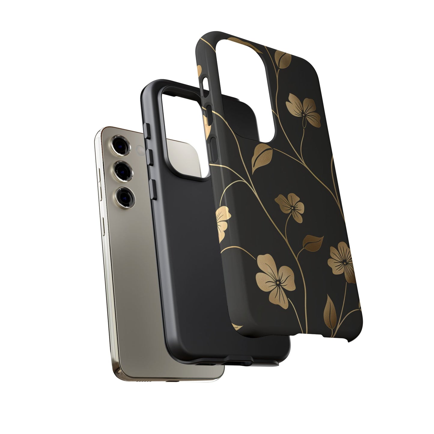 Golden Elegance – Tough Glossy Samsung Galaxy Case