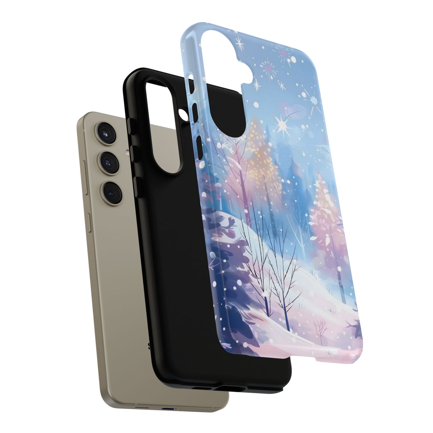 Frosted Winter Forest – Tough Glossy Samsung Galaxy Case