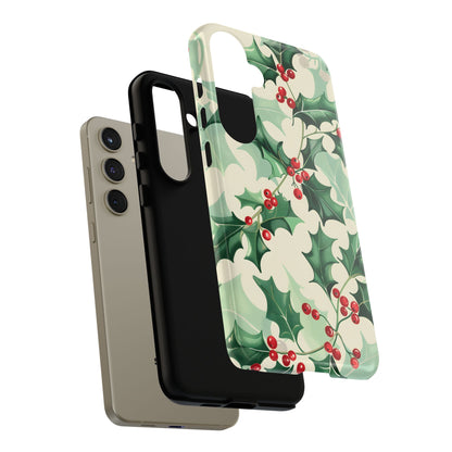 Winter Holly Charm – Tough Glossy Samsung Galaxy Case