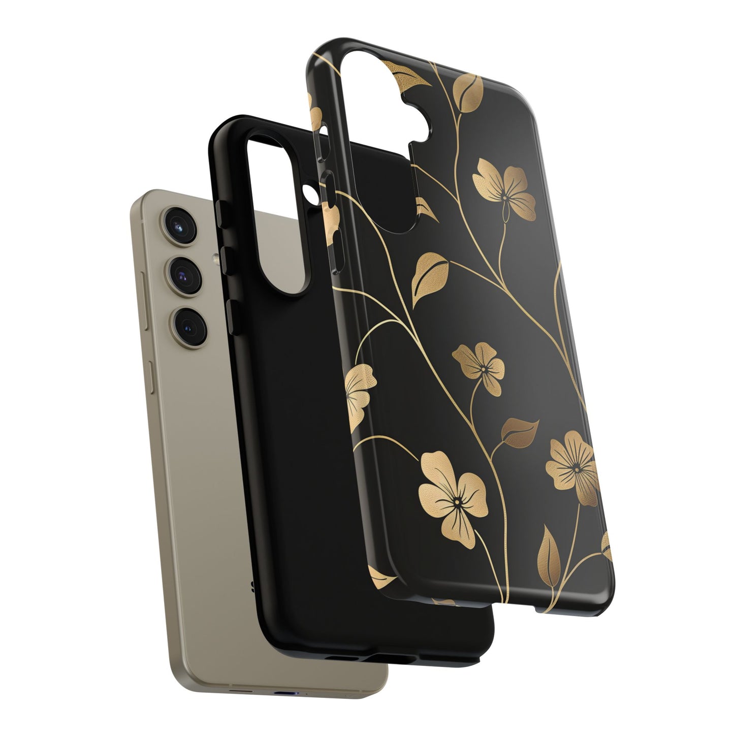 Golden Elegance – Tough Glossy Samsung Galaxy Case