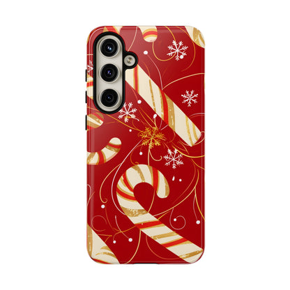 Golden Candy Cane Luxe – Tough Glossy Samsung Galaxy Case