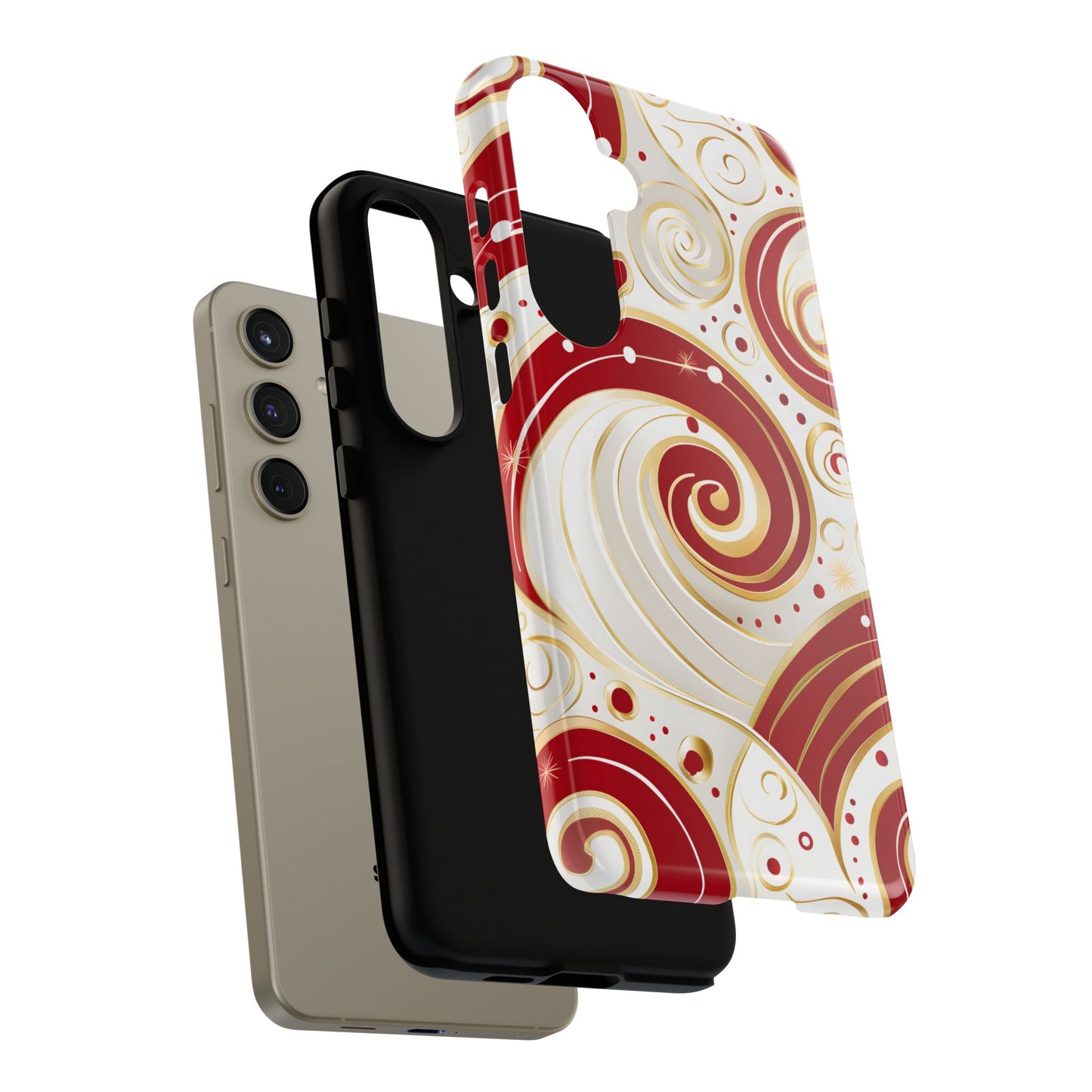 Golden Candy Swirl – Tough Glossy Samsung Galaxy Case