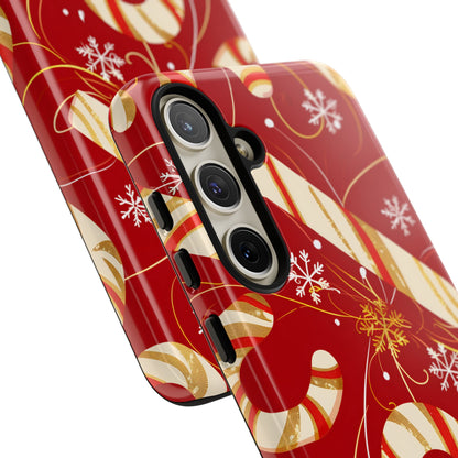 Golden Candy Cane Luxe – Tough Glossy Samsung Galaxy Case
