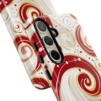 Golden Candy Swirl – Tough Glossy Samsung Galaxy Case