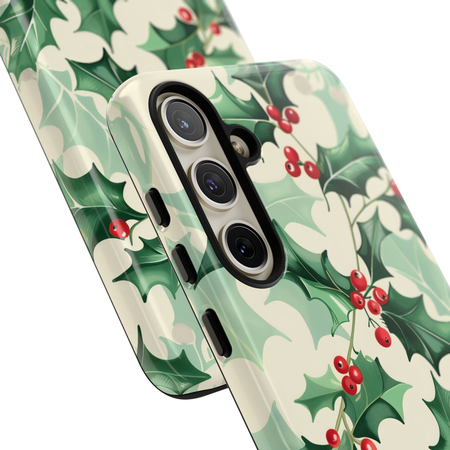 Winter Holly Charm – Tough Glossy Samsung Galaxy Case