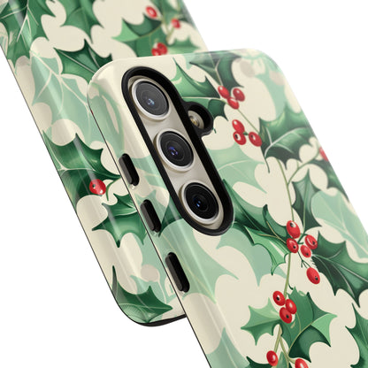 Winter Holly Charm – Tough Glossy Samsung Galaxy Case