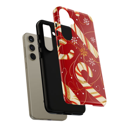 Golden Candy Cane Luxe – Tough Glossy Samsung Galaxy Case
