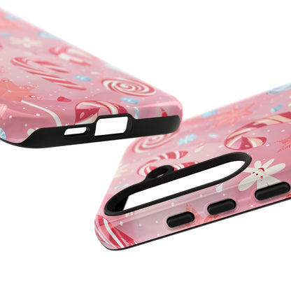 Candy Cane Swirl – Tough Glossy Samsung Galaxy Case