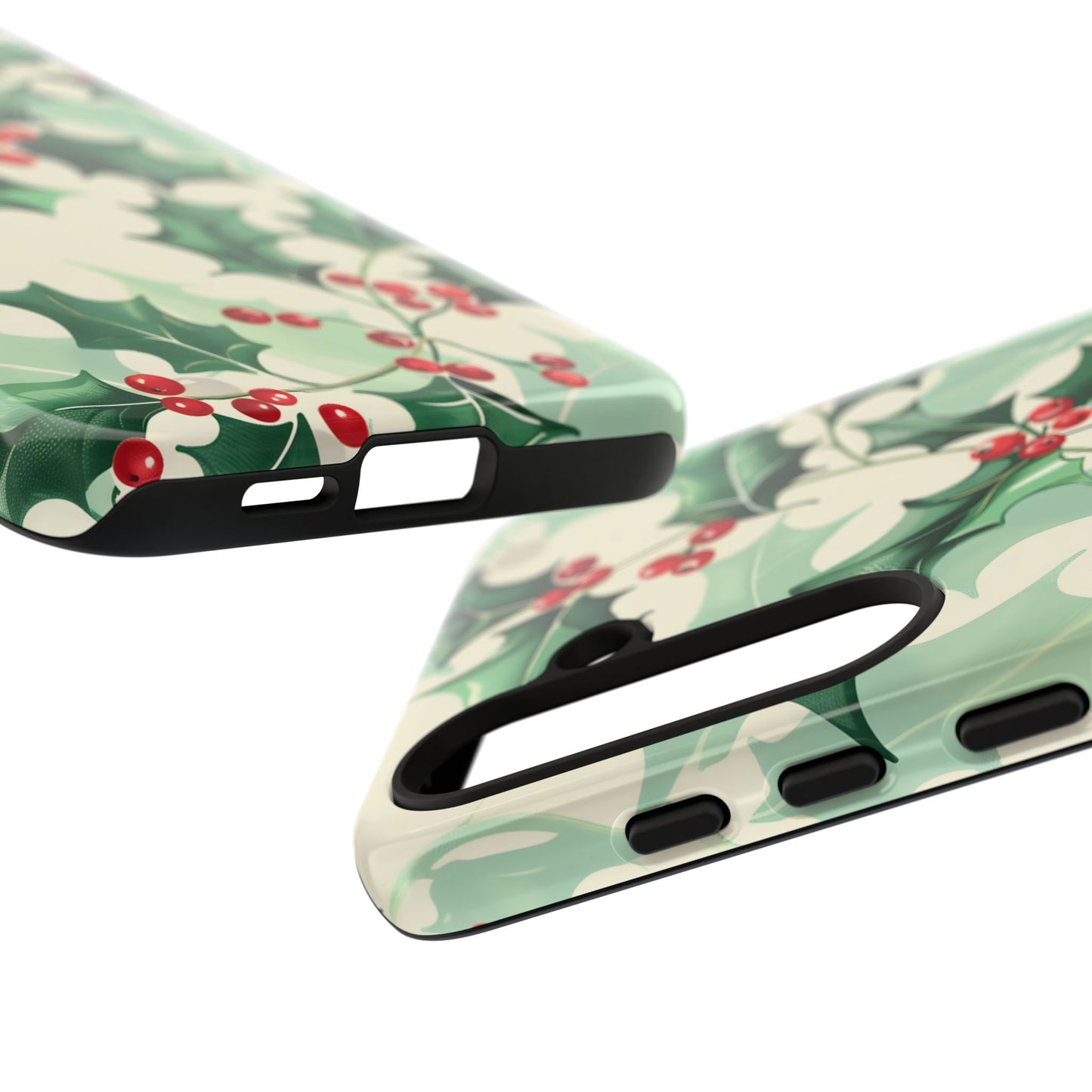 Winter Holly Charm – Tough Glossy Samsung Galaxy Case