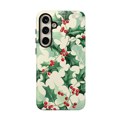 Winter Holly Charm – Tough Glossy Samsung Galaxy Case