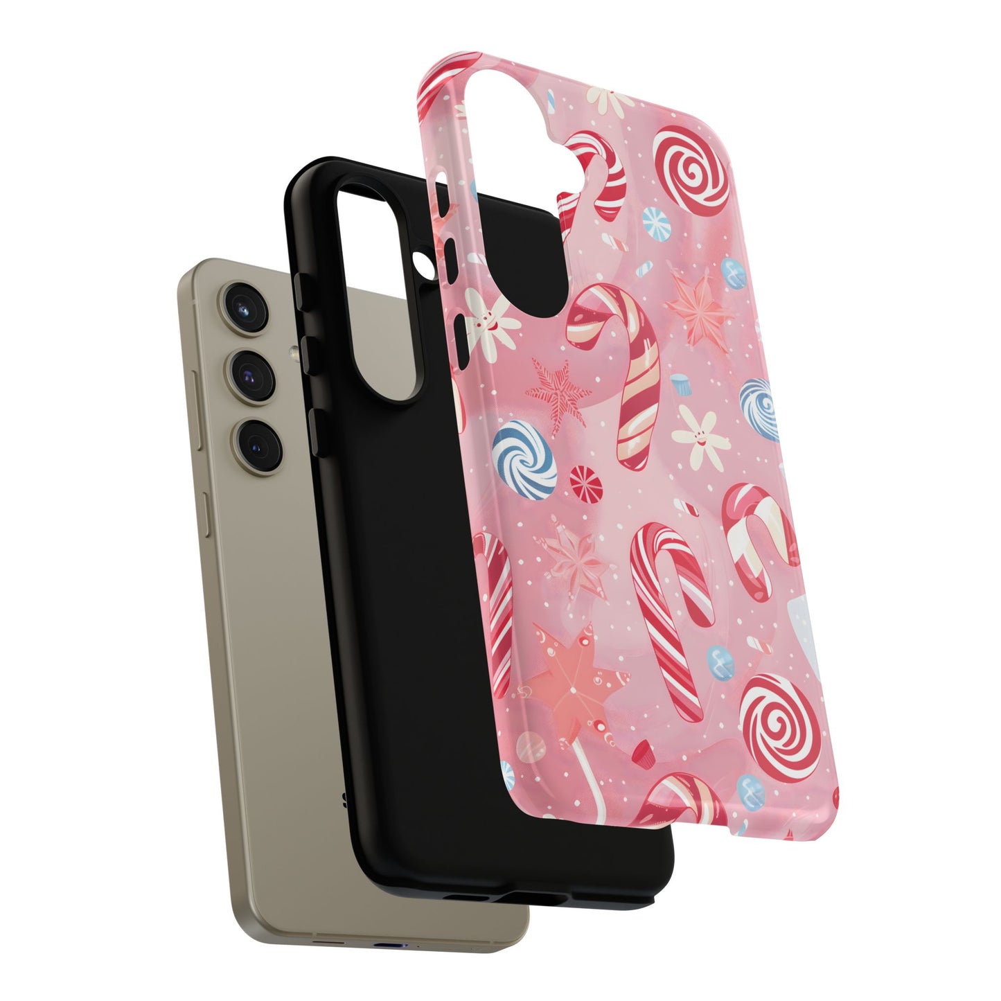 Candy Cane Swirl – Tough Glossy Samsung Galaxy Case