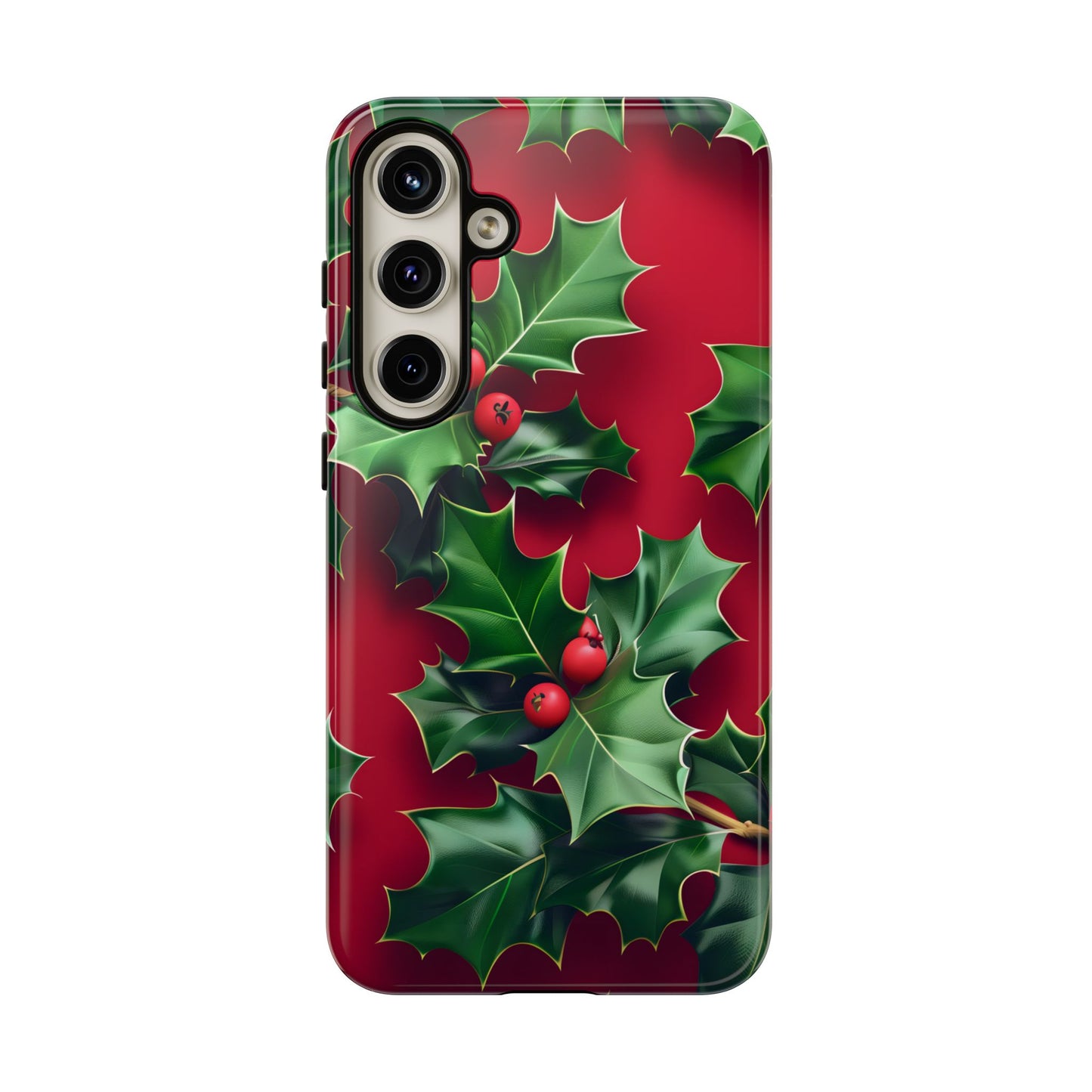 Holly Berry Bloom – Tough Glossy Samsung Galaxy Case