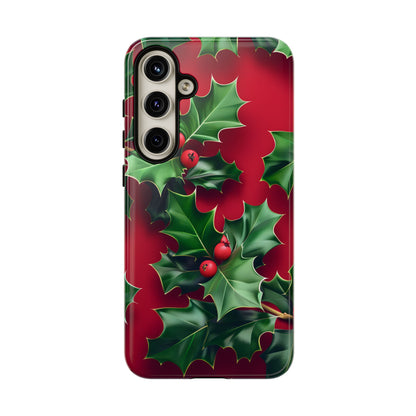 Holly Berry Bloom – Tough Glossy Samsung Galaxy Case