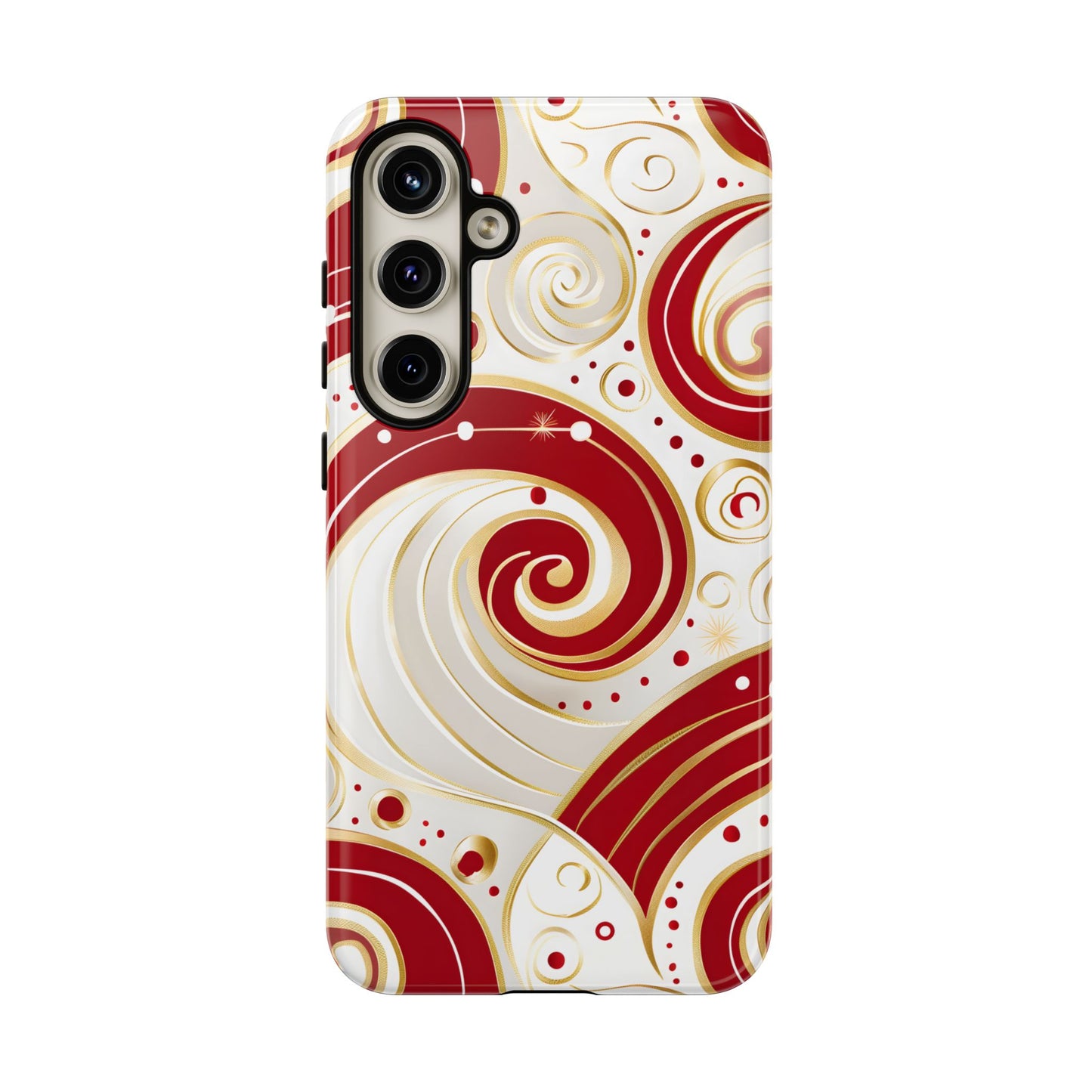 Golden Candy Swirl – Tough Glossy Samsung Galaxy Case
