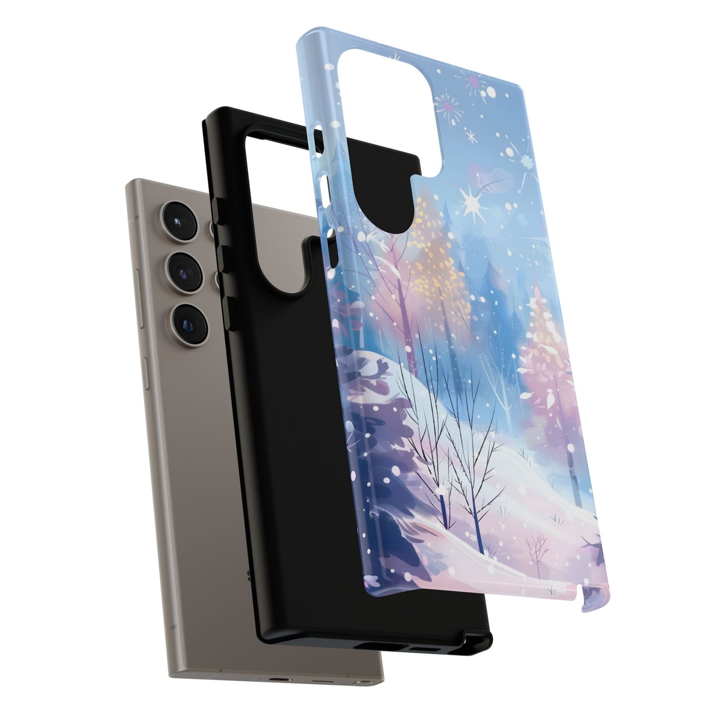 Frosted Winter Forest – Tough Glossy Samsung Galaxy Case