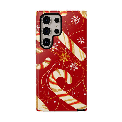 Golden Candy Cane Luxe – Tough Glossy Samsung Galaxy Case