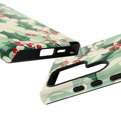 Winter Holly Charm – Tough Glossy Samsung Galaxy Case