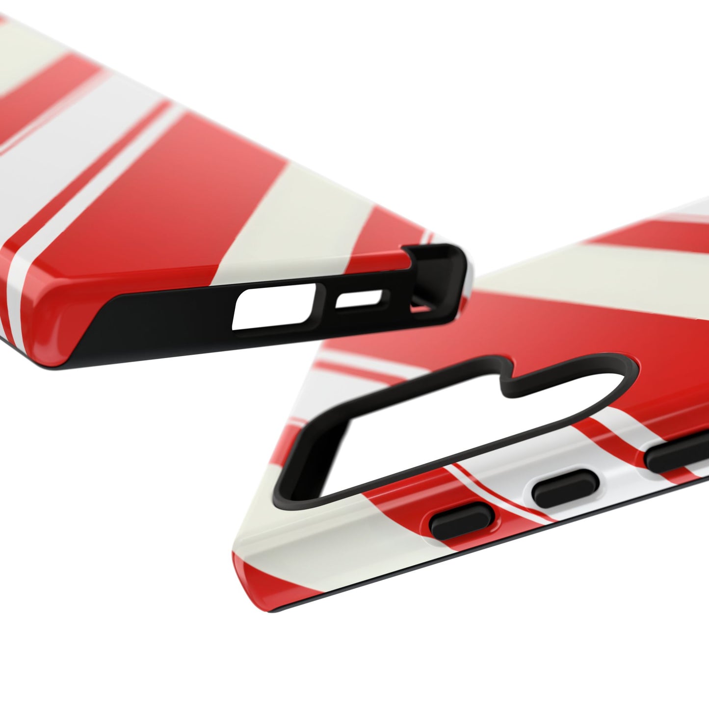 Crimson Holiday Stripes – Tough Glossy Samsung Galaxy Case