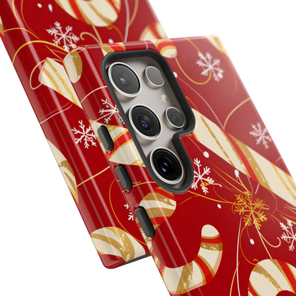 Golden Candy Cane Luxe – Tough Glossy Samsung Galaxy Case