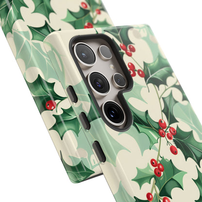 Winter Holly Charm – Tough Glossy Samsung Galaxy Case