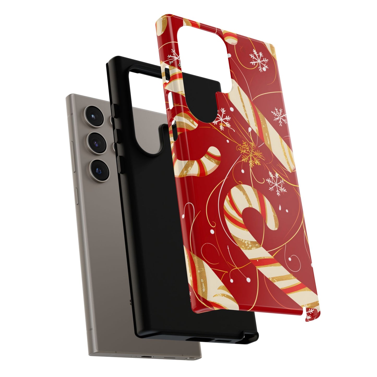 Golden Candy Cane Luxe – Tough Glossy Samsung Galaxy Case