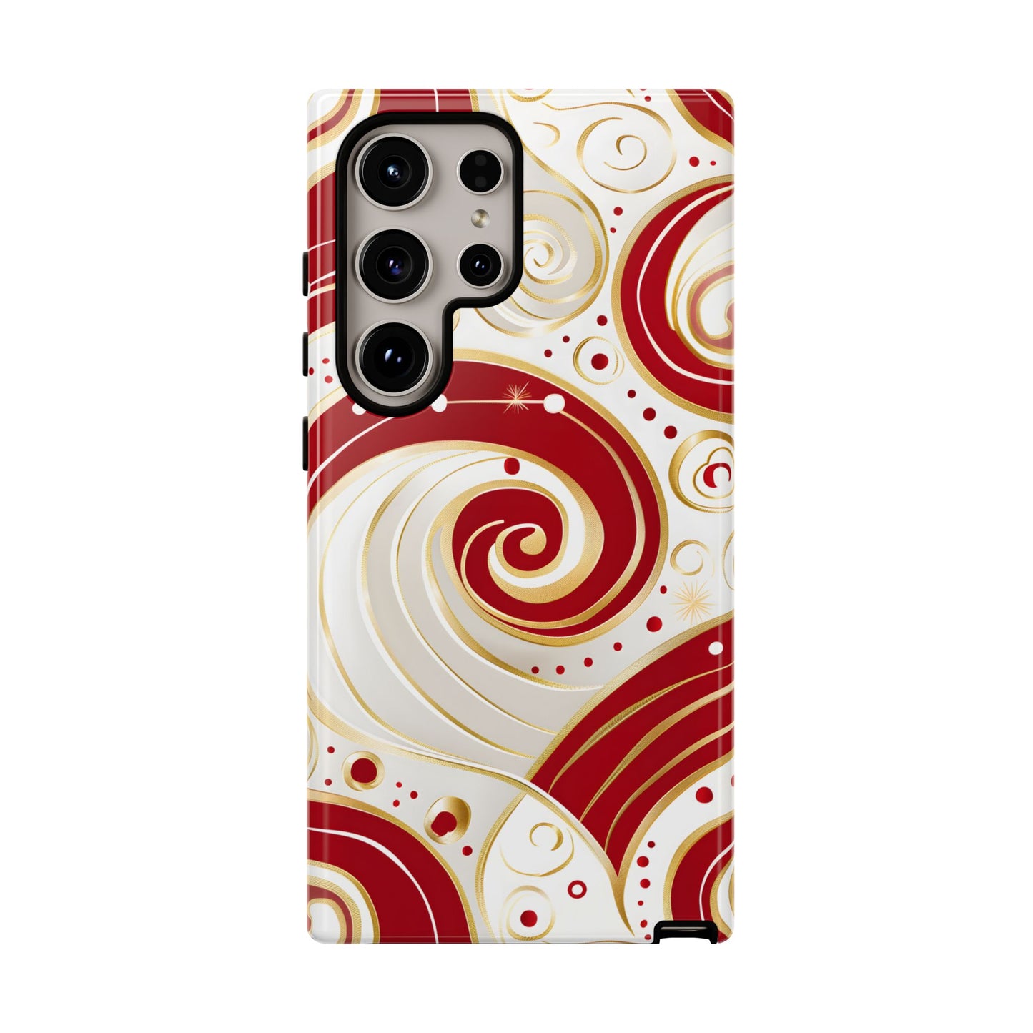 Golden Candy Swirl – Tough Glossy Samsung Galaxy Case