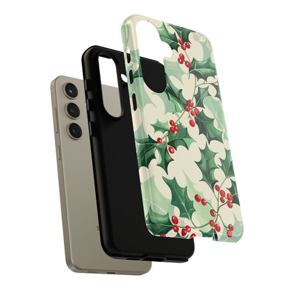 Winter Holly Charm – Tough Glossy Samsung Galaxy Case