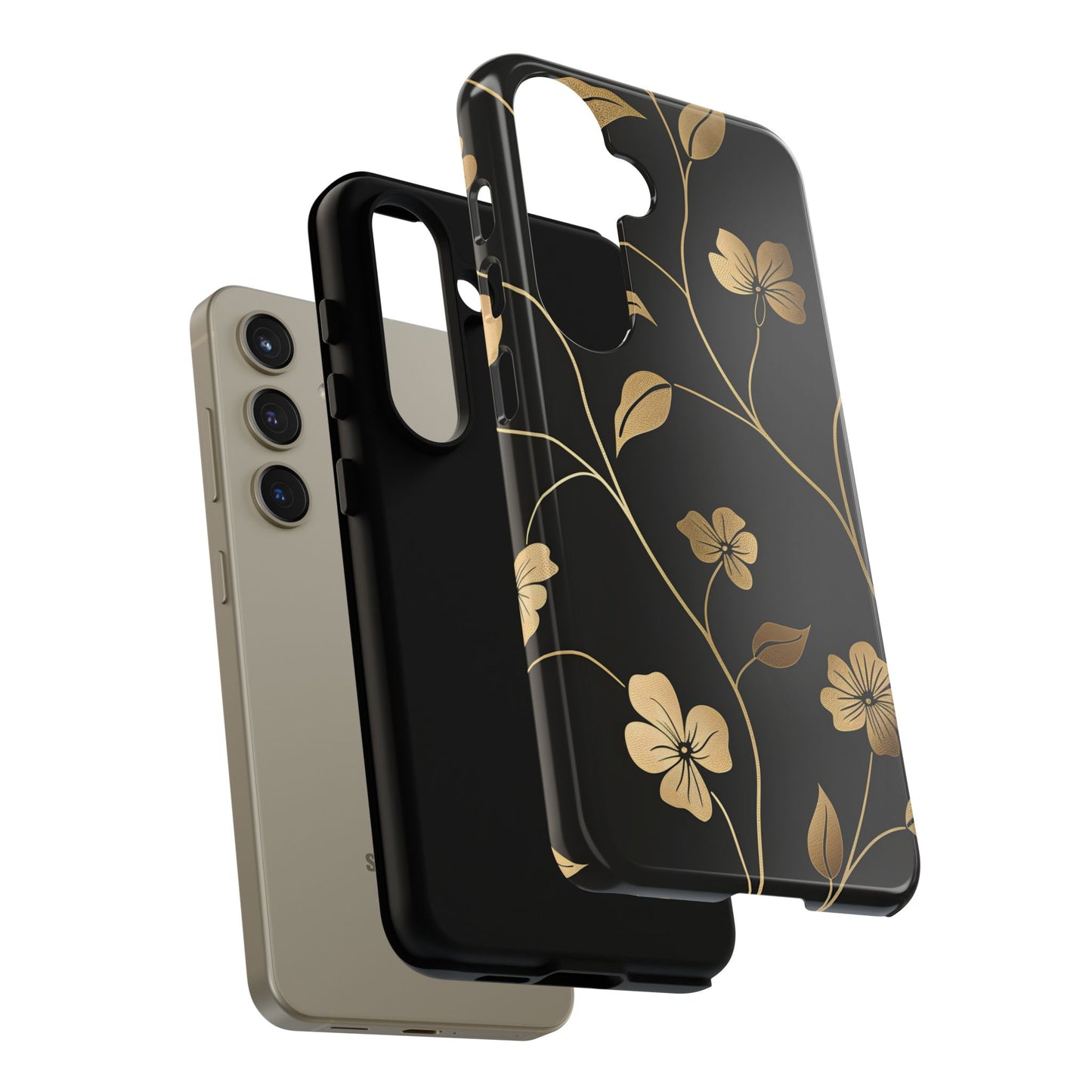 Golden Elegance – Tough Glossy Samsung Galaxy Case