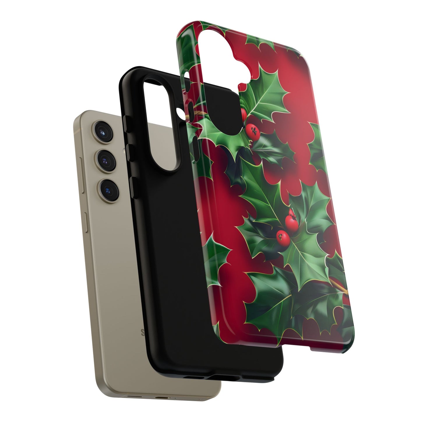 Holly Berry Bloom – Tough Glossy Samsung Galaxy Case
