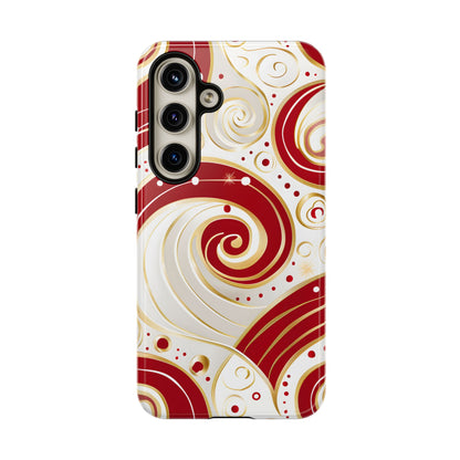 Golden Candy Swirl – Tough Glossy Samsung Galaxy Case
