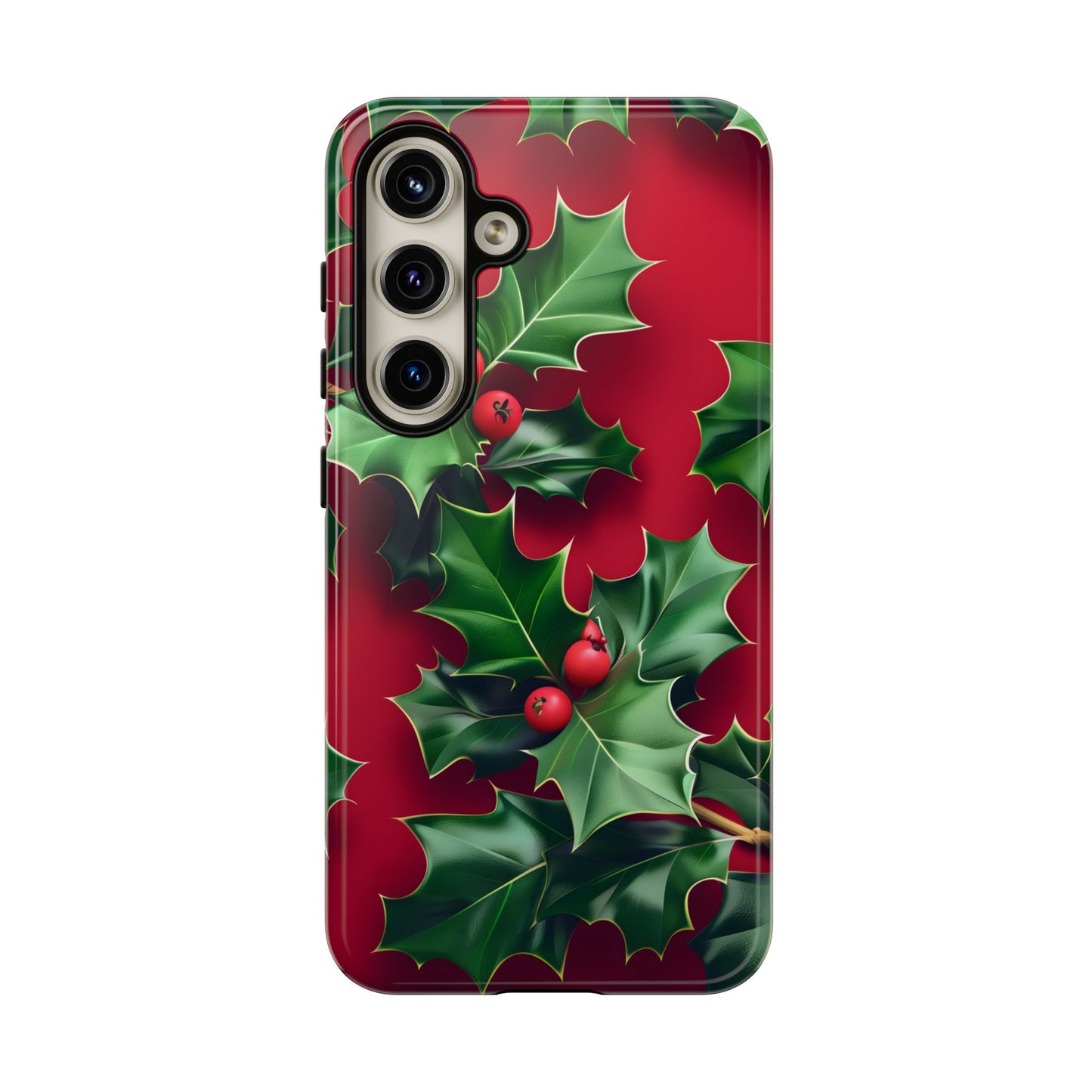 Holly Berry Bloom – Tough Glossy Samsung Galaxy Case