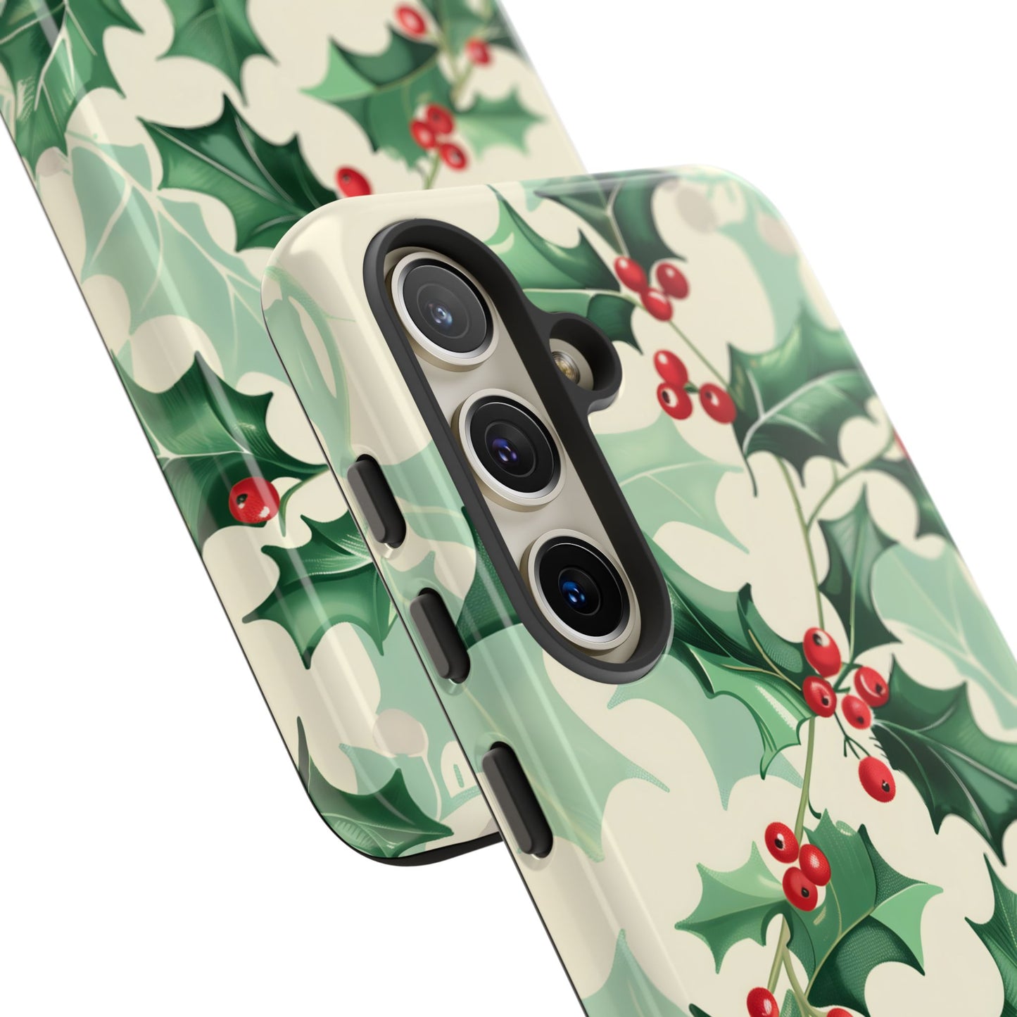 Winter Holly Charm – Tough Glossy Samsung Galaxy Case