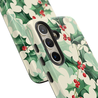 Winter Holly Charm – Tough Glossy Samsung Galaxy Case