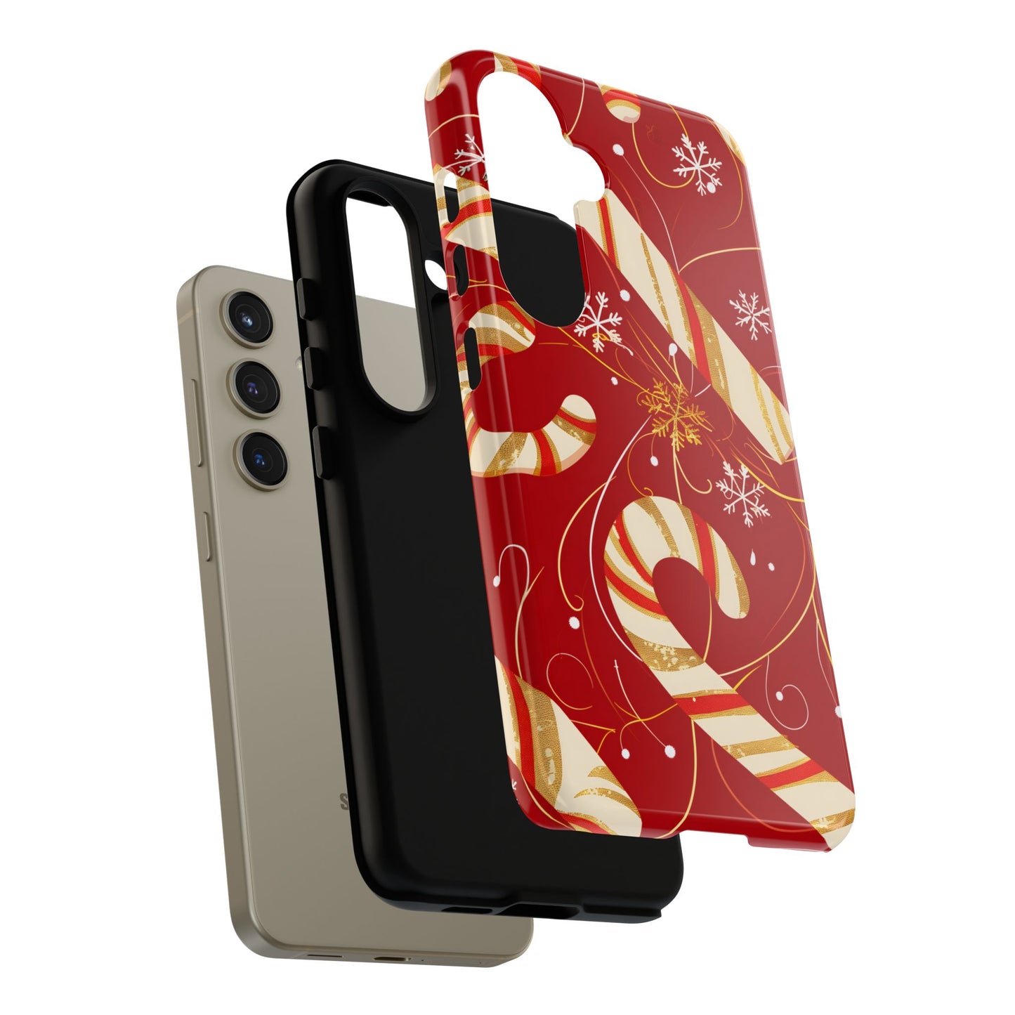 Golden Candy Cane Luxe – Tough Glossy Samsung Galaxy Case