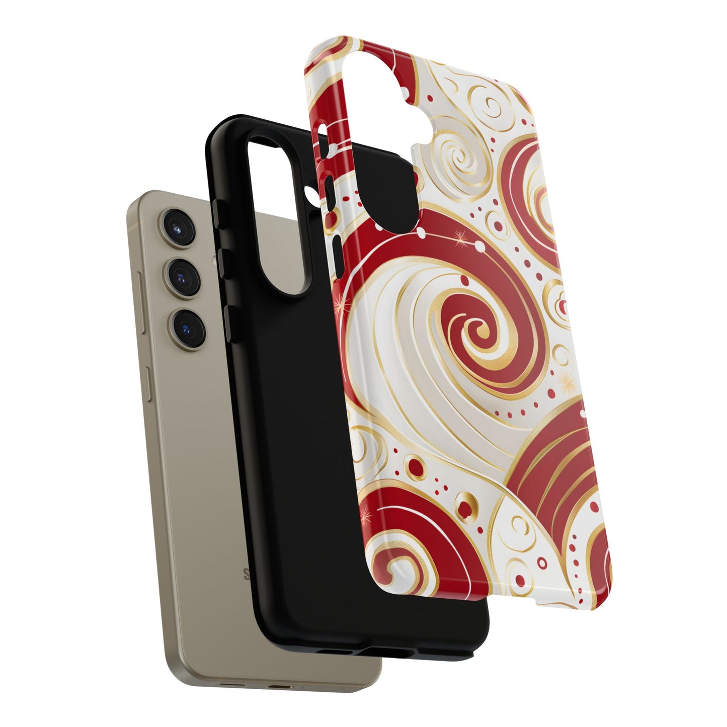 Golden Candy Swirl – Tough Glossy Samsung Galaxy Case