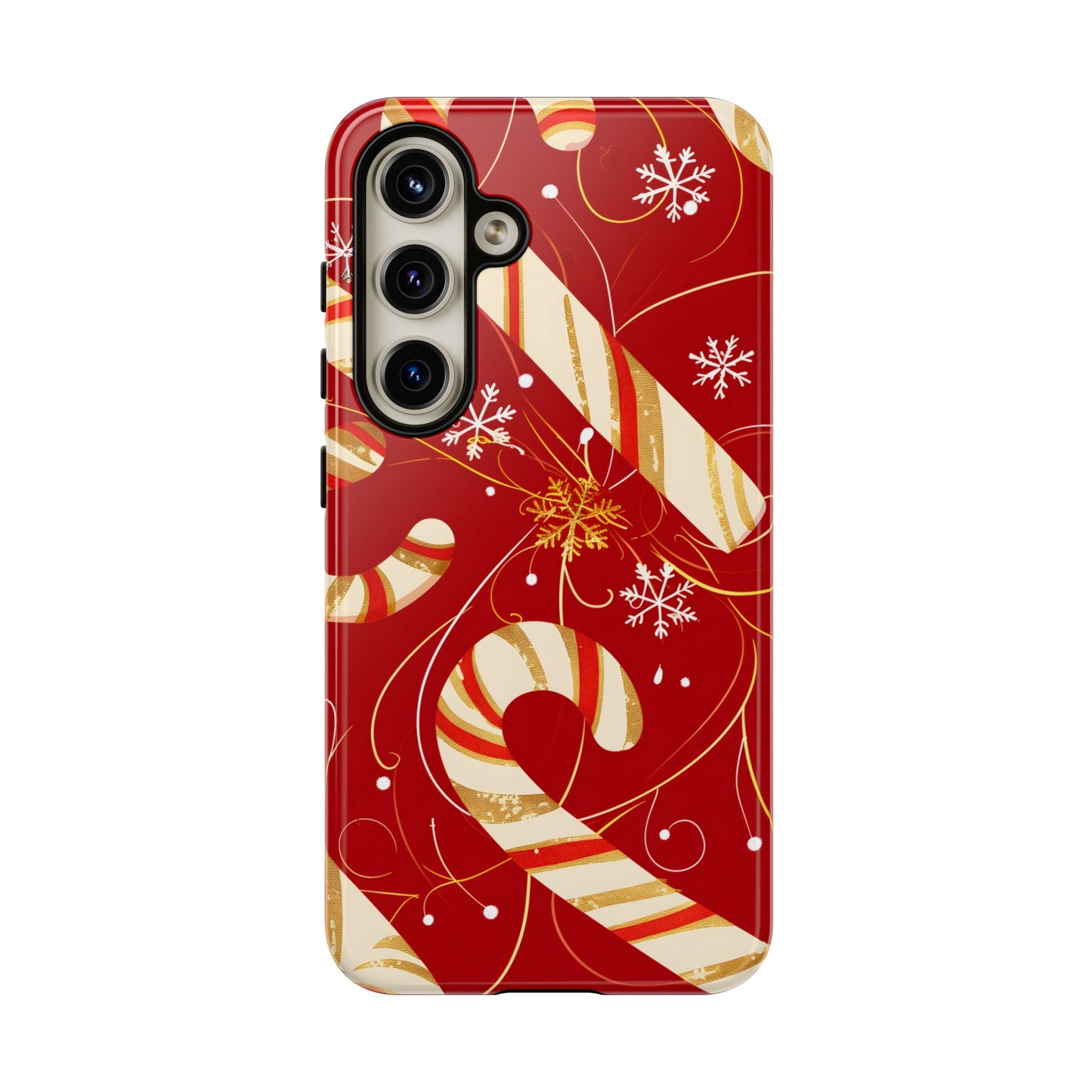 Golden Candy Cane Luxe – Tough Glossy Samsung Galaxy Case