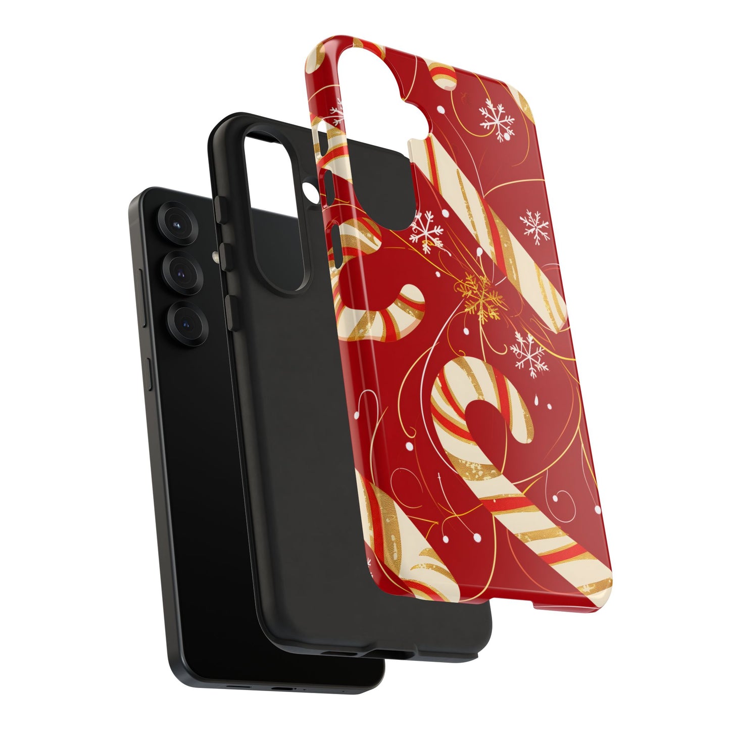 Golden Candy Cane Luxe – Tough Glossy Samsung Galaxy Case