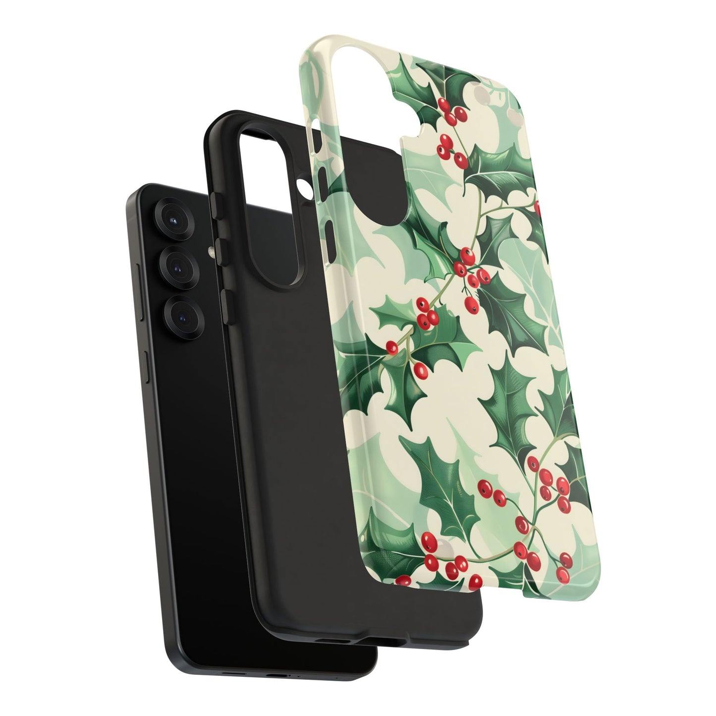 Winter Holly Charm – Tough Glossy Samsung Galaxy Case