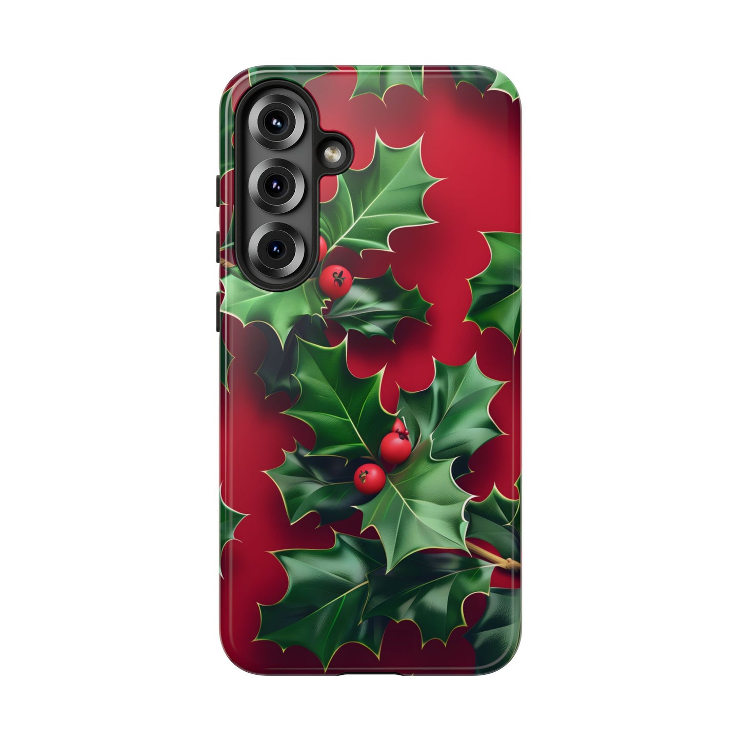Holly Berry Bloom – Tough Glossy Samsung Galaxy Case