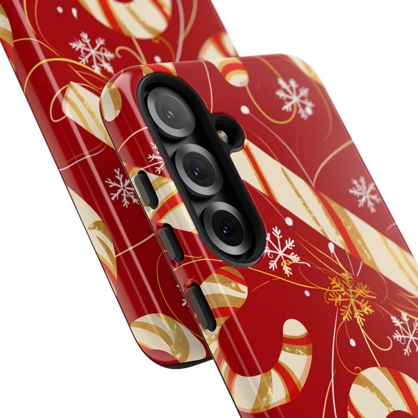 Golden Candy Cane Luxe – Tough Glossy Samsung Galaxy Case