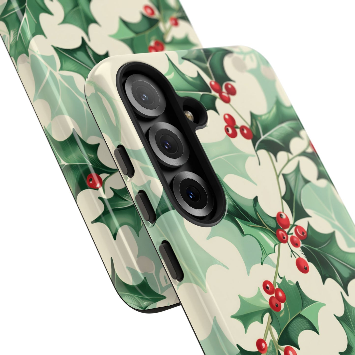 Winter Holly Charm – Tough Glossy Samsung Galaxy Case